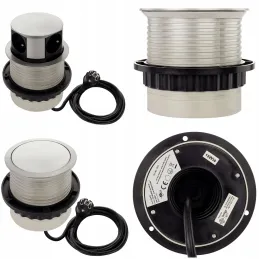 Kihúzható elektromos aljzat TETRABOX FRENCH 3x 230V + 2x USB / Alumínium