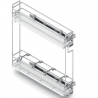 Kihúzható kosár 150 mm-es, 200 mm-es vagy 250 mm-es szekrényekhez. A kosarakat német BLUM fiókokhoz, élethosszig tartó garanciával szállítjuk. Az alsó lap mindkét kosárban kiváló minőségű, fehér színű MDF lapból készül.
Orientáció :
Bal oldali - a fiókok a bal oldalon vannak.
Jobbra - a fiókok a jobb oldalon vannak