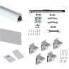 Exkluzív, teljes mechanizmuskészlet 2 m sínhosszúságú szobák közötti tolóajtókhoz. Könnyű összeszerelés és kiváló minőségű termék.
A készlet a következőket tartalmazza:
Felsősín a mennyezetre vagy a falra történő rögzítés lehetőségével, teljes hossza 2 méter.
Felső görgők - 2 db
Fali sínrögzítés - 5db
Fedősín alumínium színben, 2 m hosszúságban - 1db
Végződés a PVC fedősínhez - 2db
Csillapító mechanizmus a felső görgőkhöz - 1db
Alsó vezető - 1db
Végállvány - 2db
Szerelési anyag
A teljes szerelési videót lásd a termékleírásban