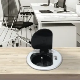 Beltéri asztali konnektor COMPACT 1x230V + USB töltő / Alumínium