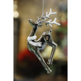 Karácsonyfa figura SILVER DEER