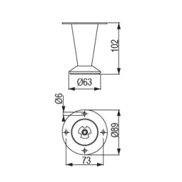 Bútorláb PALMA / Csiszolt sárgaréz
