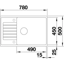Blanco ZIA XL 6 S Compact kerámia mosogató / Fekete