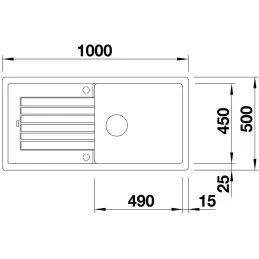 Blanco ZIA XL 6 S kerámia mosogató / Fekete