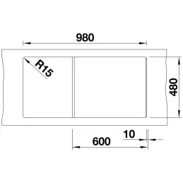 Blanco ZIA XL 6 S kerámia mosogató / Vulkanikus szürke