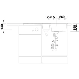 Blanco ZIA 6 S kerámia mosogató / Vulkan szürke