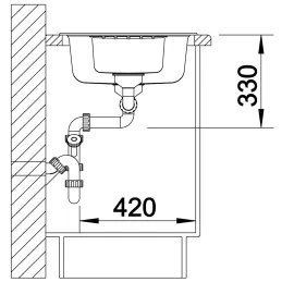 Blanco ZIA 6 S kerámia mosogató / Vulkan szürke