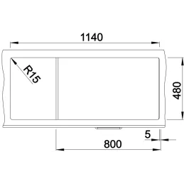 Blanco ZIA 8 S kerámia mosogató / Fekete