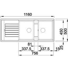 Blanco ZIA 8 S kerámia mosogató / Fehér