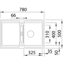 Blanco ADIRA 45 S kerámia mosogató excenterrel / Fehér soft