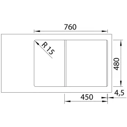 Blanco ADIRA 45 S kerámia mosogató excenterrel / Fehér soft