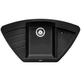 Blanco ZIA 9 E kerámia sarokmosogató / Fekete