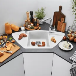 Blanco ZIA 9 E kerámia sarokmosogató / Fehér