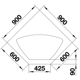 Blanco ZIA 9 E kerámia sarokmosogató / Fehér