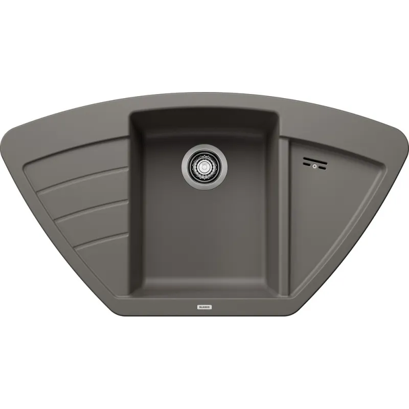Blanco ZIA 9 E kerámia sarokmosogató / Vulkanikus szürke