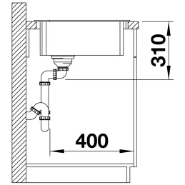 Blanco ZIA 9 E kerámia sarokmosogató / Kávé