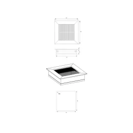 Kábelkivezető SONA 69 x 69 mm / Fekete