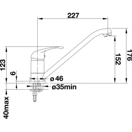 Blanco szett rozsdamentes acél mosogató DANA 6 + DARAS csaptelep / Fényes króm