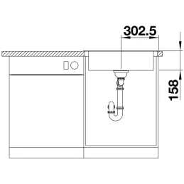 Set Blanco Rozsdamentes acél mosogató DANA 6 + DARAS-S csaptelep zuhannyal / Fényes króm