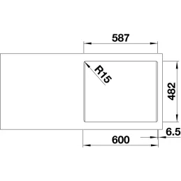 Set Blanco Rozsdamentes acél mosogató DANA 6 + DARAS-S csaptelep zuhannyal / Fényes króm