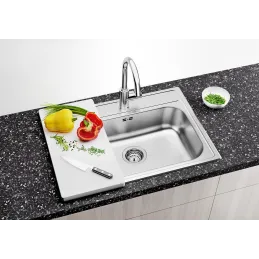 Set Blanco Rozsdamentes acél mosogató DANA 6 + Csaptelep MIDA / Fényes króm