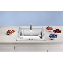 Set Blanco Rozsdamentes acél mosogató DANA 6 + Csaptelep MIDA / Fényes króm