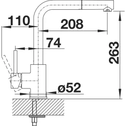 Set Blanco Rozsdamentes acél mosogató DANA 6 + Csaptelep MILA / Fényes króm