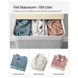 GLAMUR 150L mosókosár / Szürke