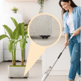 Szett 4 db öntapadós csapágyas bútorcsúszka ROLLER DUO / Fekete