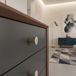 Fogantyúgomb MANGO / Matt króm