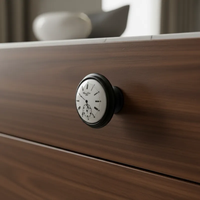 VIAMO CLOCK gombfogantyú / Fekete