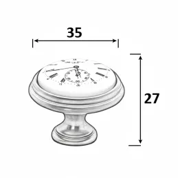 VIAMO CLOCK gombfogantyú / Fekete
