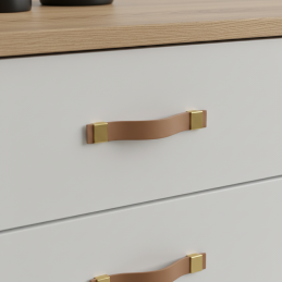 Bőr nyél DALLAS / Barna bőr...