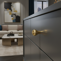 Műanyag gombfogantyú CROWN...