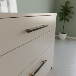 Fa fogantyú LEO / Fekete -...