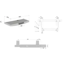 Billentyűzet- és egértálca / Fekete