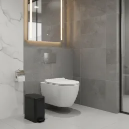 DESERT hulladékgyűjtő pedállal 5L / Fekete matt