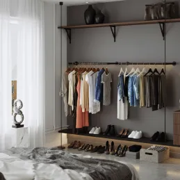 2db ruhatartó REGALO DUO 920 mm / Fekete matt
