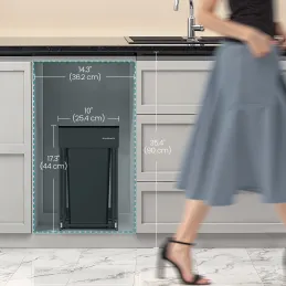 Kihúzható szemetes GALAXY 300mm - 2 x15L / Fekete