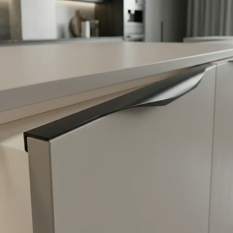 Fogantyú bútorélre VULCANO / Fekete matt