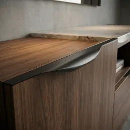 Fogantyú bútorélre VULCANO / Fekete matt