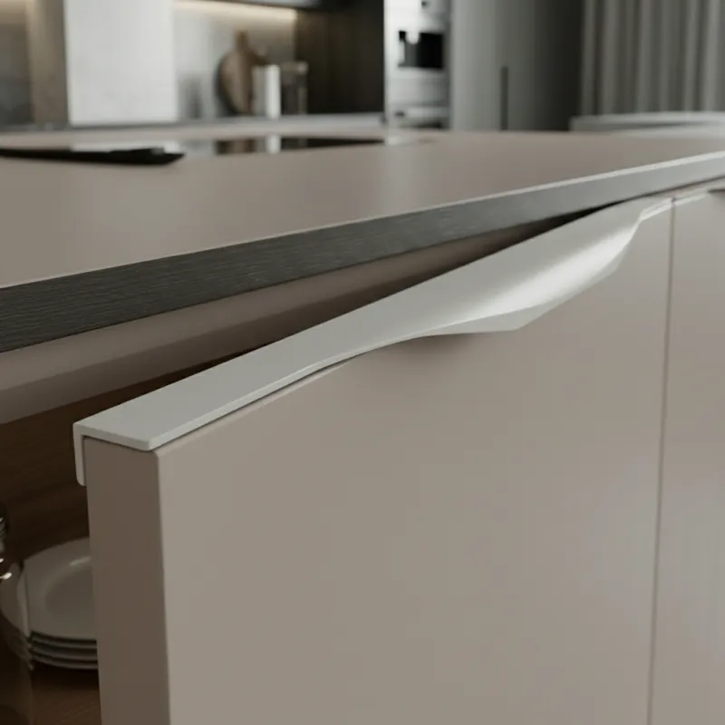 Fogantyú bútorélre VULCANO / Fehér matt