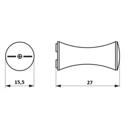 Fogantyú Gomb PAOLO Mini / króm matt