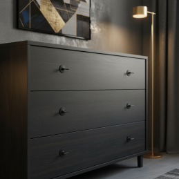 Gombfogantyú STYLLA / Fekete matt