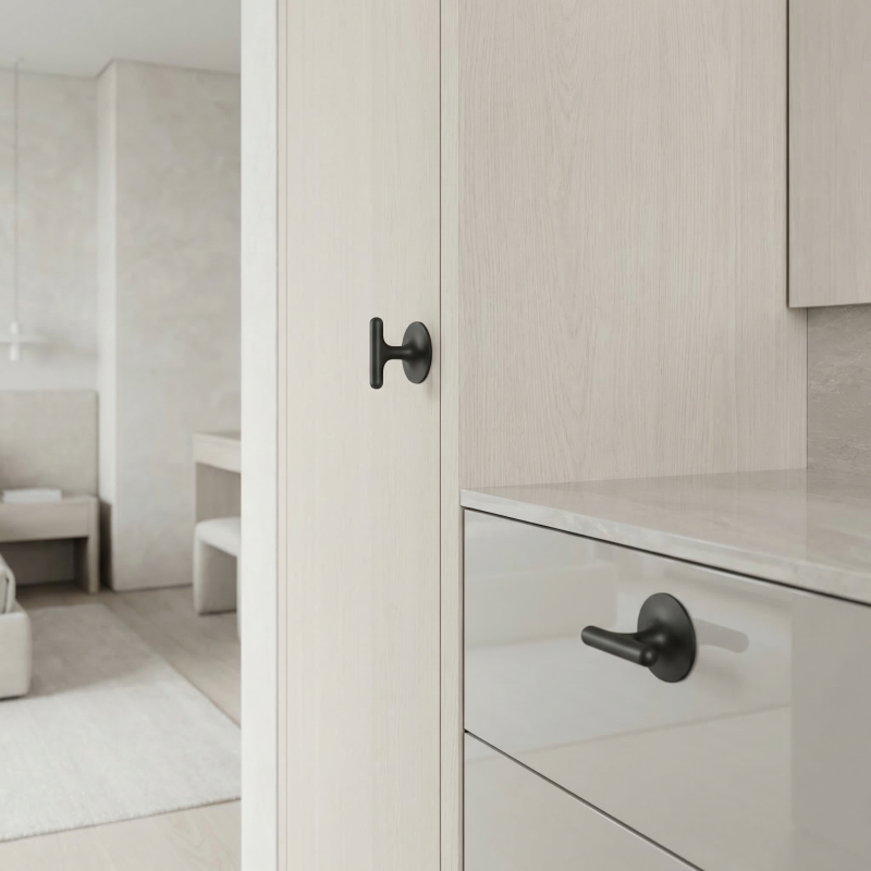 Gombfogantyú STYLLA / Fekete matt