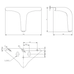 Bútorláb EBRO / Fekete matt