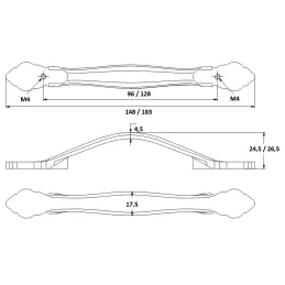 ALISTE fogantyú / Fényesre polírozott sárgaréz