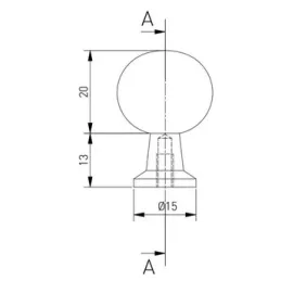 Gombfogantyú KAREN / Fekete matt
