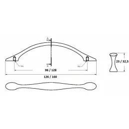 LOREN fogantyú / Fekete króm