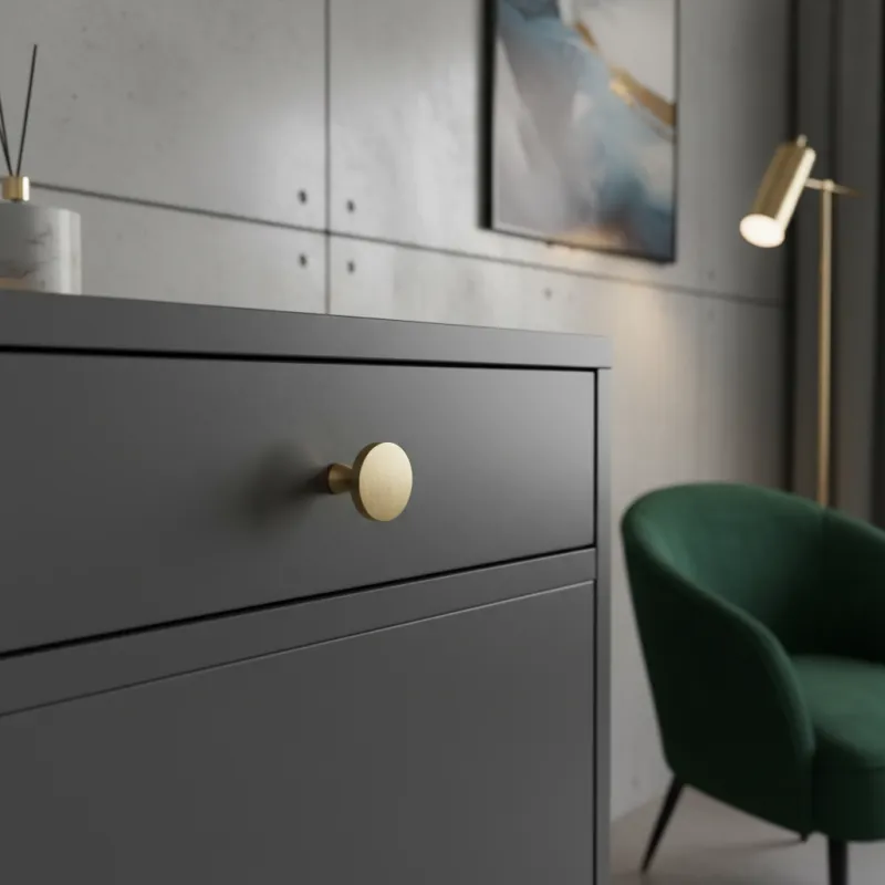 MAIRA gombfogantyú / Csiszolt arany